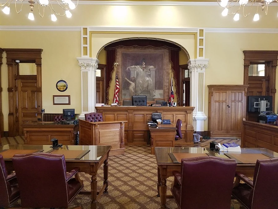 A snapshot of a courtroom, symbolizing the critical role of DMV hearing representation in legal proceedings